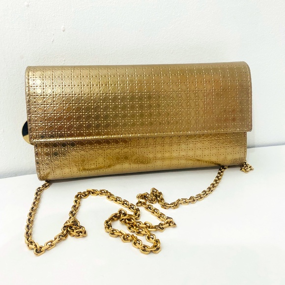 Bronze Patent Leather Croisiere Wallet - Picture 1 of 7